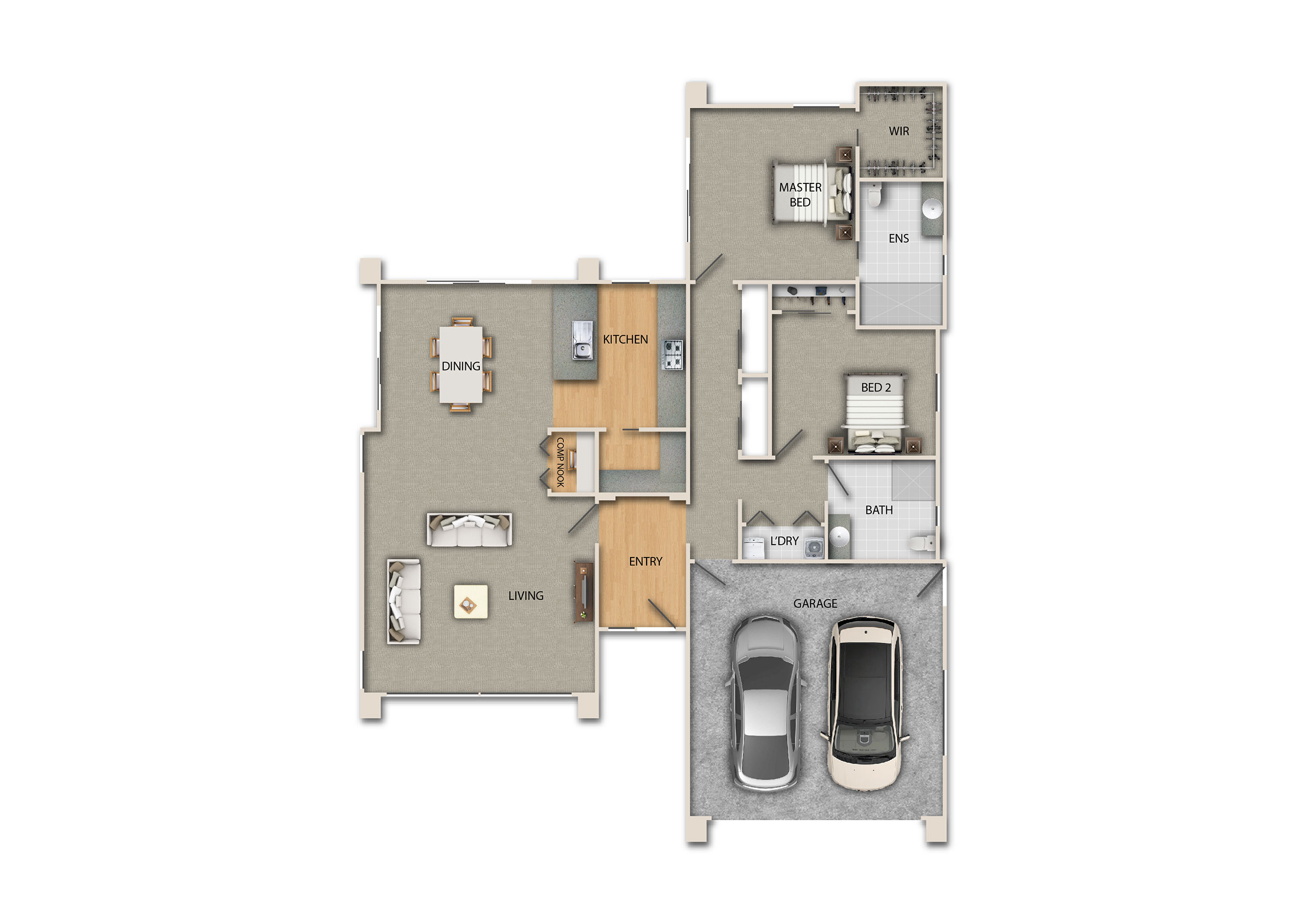 The Hallmark Series Tarras House Floor Plan design by Hallmark Homes Christchurch Canterbury NZ.