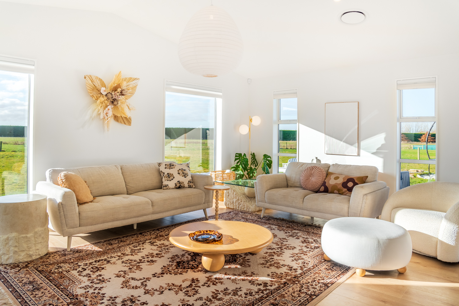 Boho interior living area