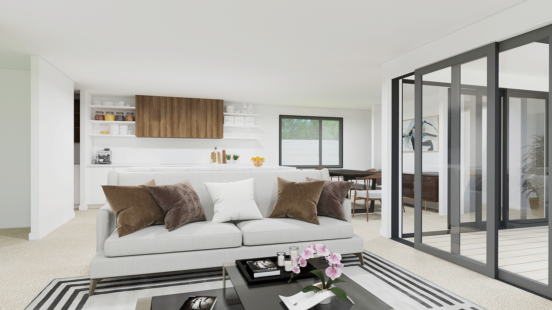 Open-plan living and dining in Kingston Plus