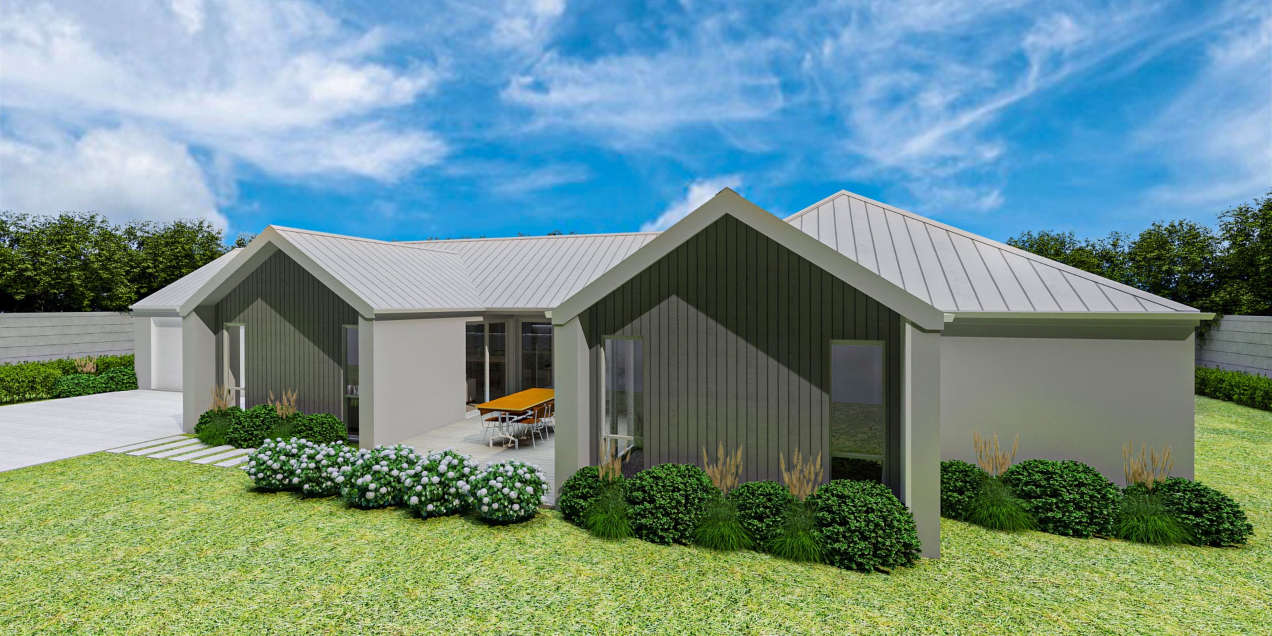 Exterior of functional 170m² home design